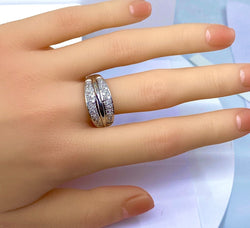Bague jonc en or et diamants - Castafiore