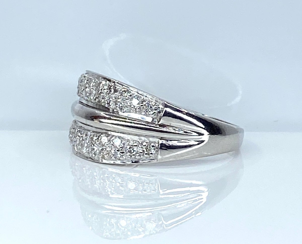 Bague jonc en or et diamants - Castafiore