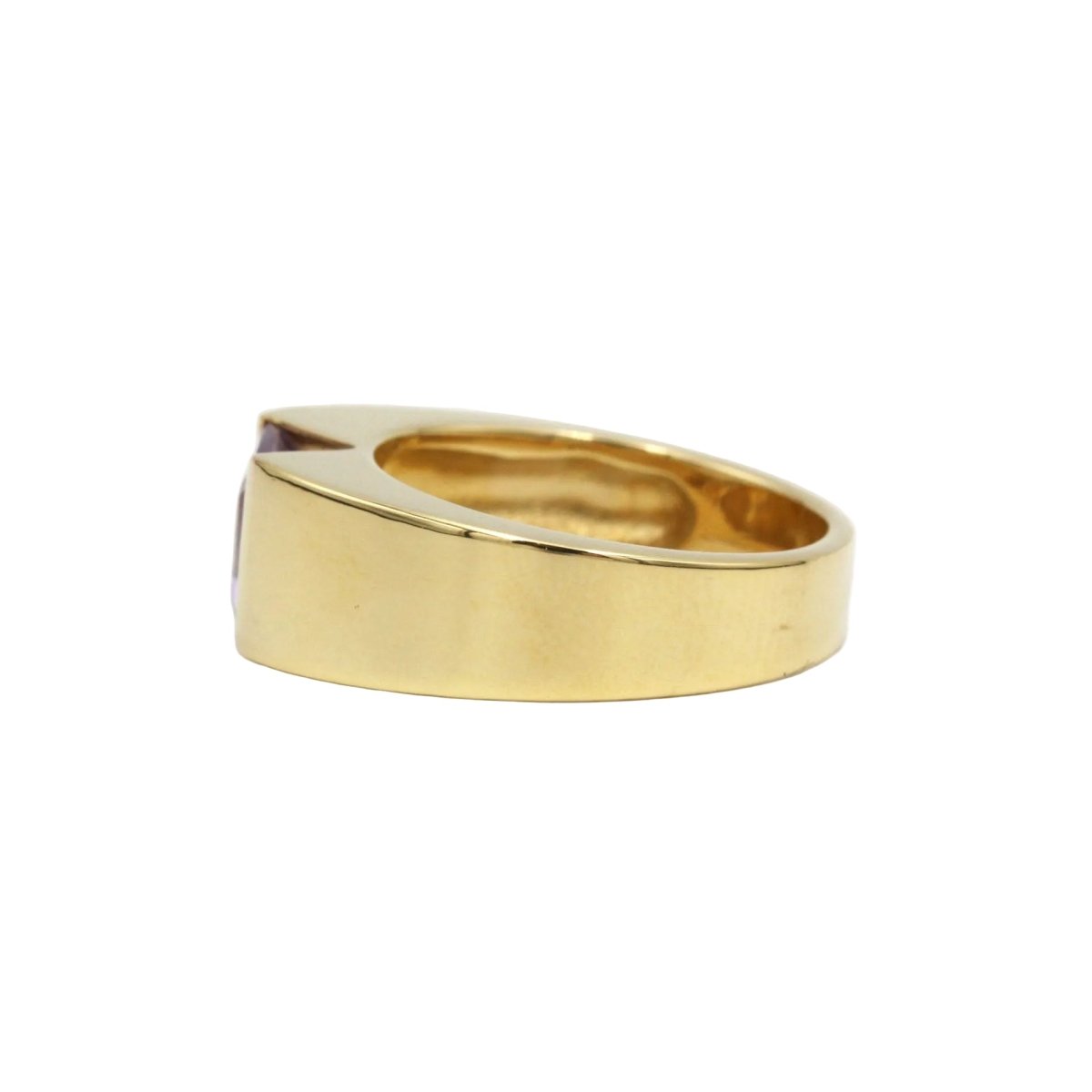 Bague Jonc en or jaune et améthyste - Castafiore