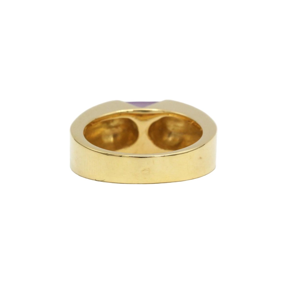 Bague Jonc en or jaune et améthyste - Castafiore