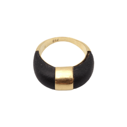 Bague Jonc en or jaune et bois - Castafiore