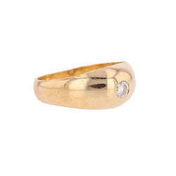Bague Jonc en or jaune et diamant - Castafiore