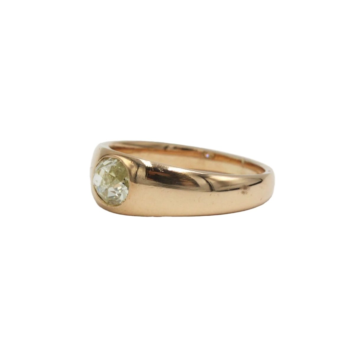 Bague Jonc en or jaune et diamant - Castafiore
