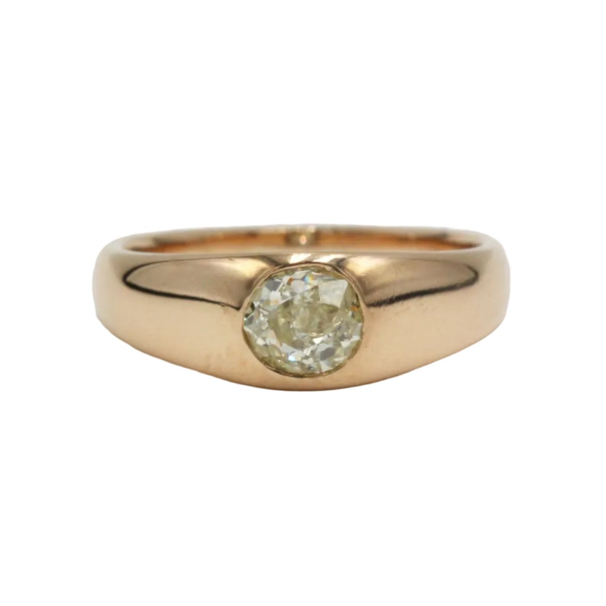 Bague Jonc en or jaune et diamant - Castafiore