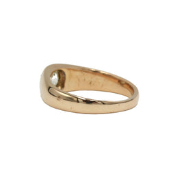 Bague Jonc en or jaune et diamant - Castafiore