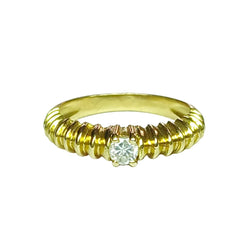 Bague Jonc en or jaune et diamant - Castafiore