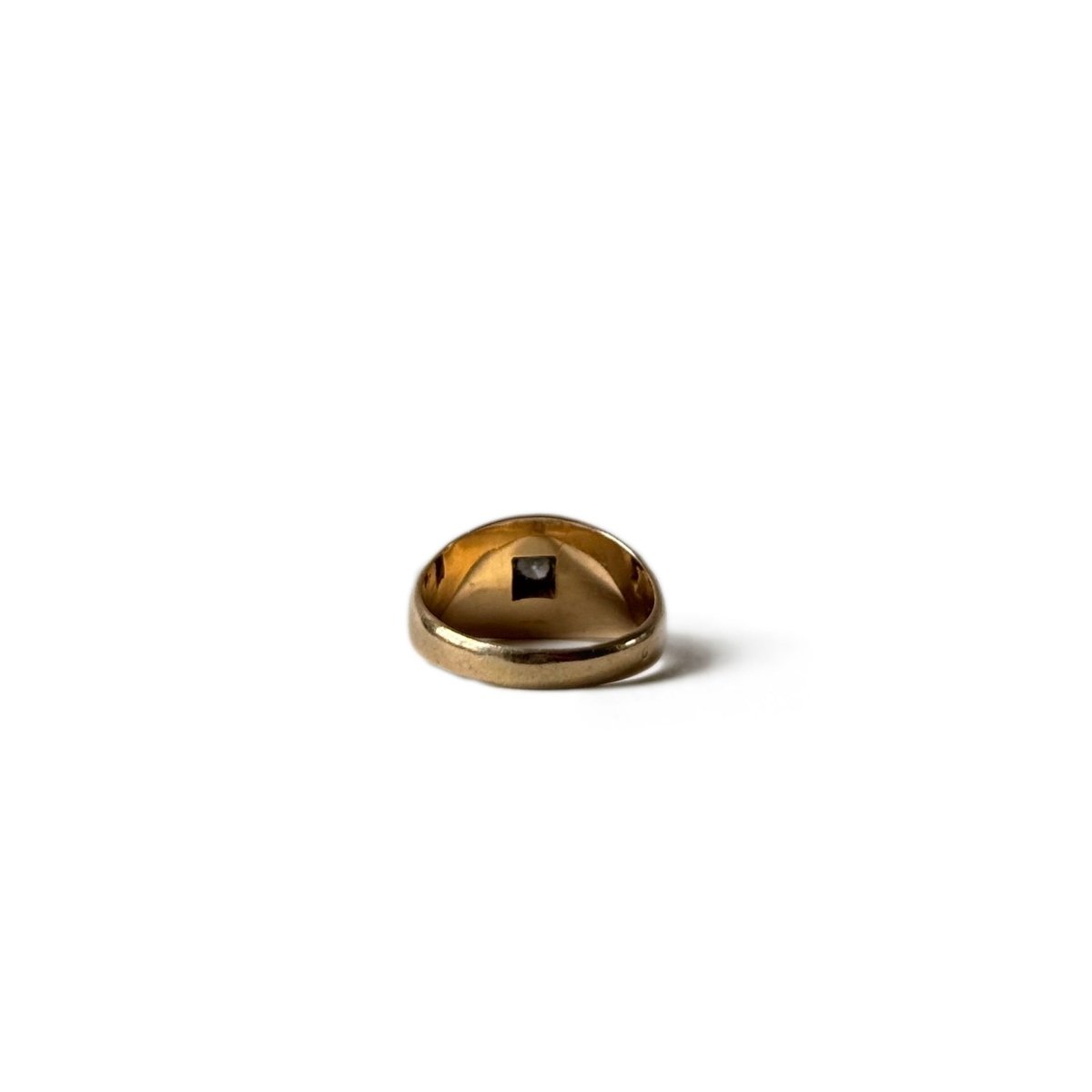 Bague Jonc en or jaune et diamant - Castafiore