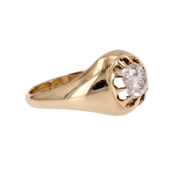 Bague Jonc en or jaune et diamant - Castafiore