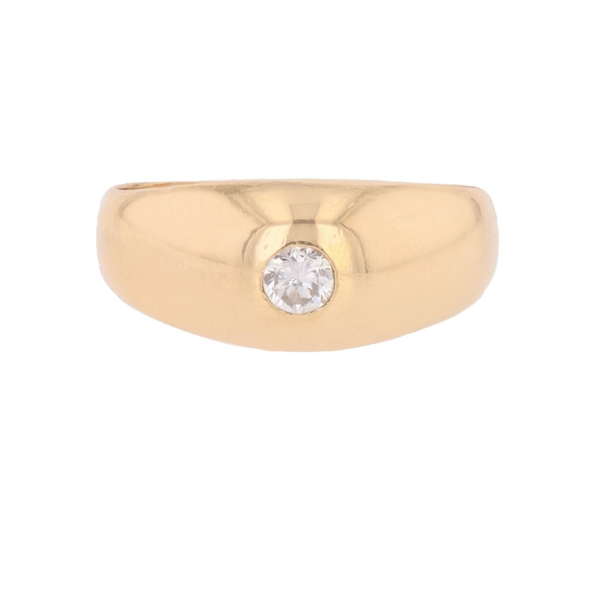 Bague Jonc en or jaune et diamant - Castafiore