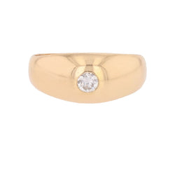 Bague Jonc en or jaune et diamant - Castafiore