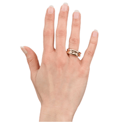 Bague Jonc en or jaune et diamant - Castafiore