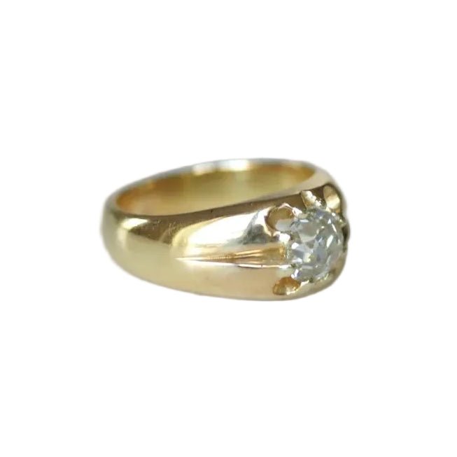 Bague Jonc en or jaune et diamant - Castafiore