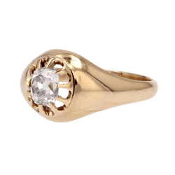 Bague Jonc en or jaune et diamant - Castafiore
