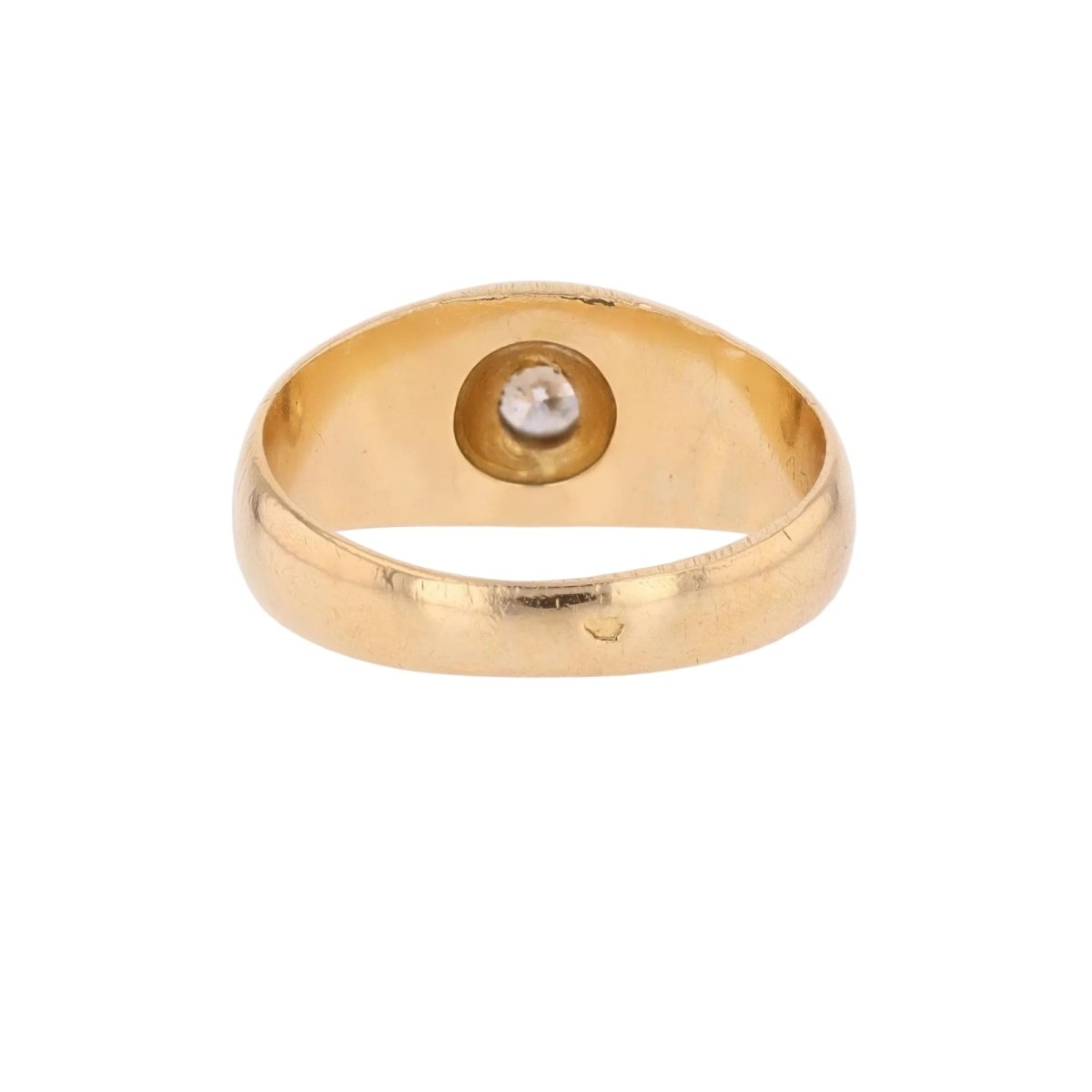 Bague Jonc en or jaune et diamant - Castafiore