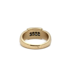 Bague Jonc en or jaune et diamants - Castafiore
