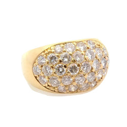 Bague Jonc en or jaune et diamants - Castafiore