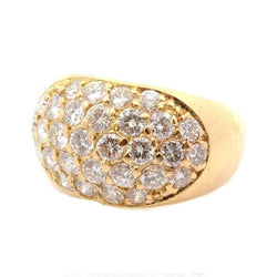 Bague Jonc en or jaune et diamants - Castafiore