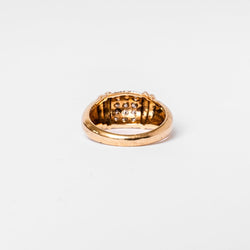 Bague Jonc en or jaune et diamants - Castafiore