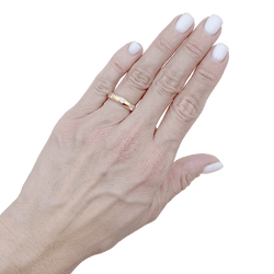Bague Jonc en or jaune et diamants - Castafiore