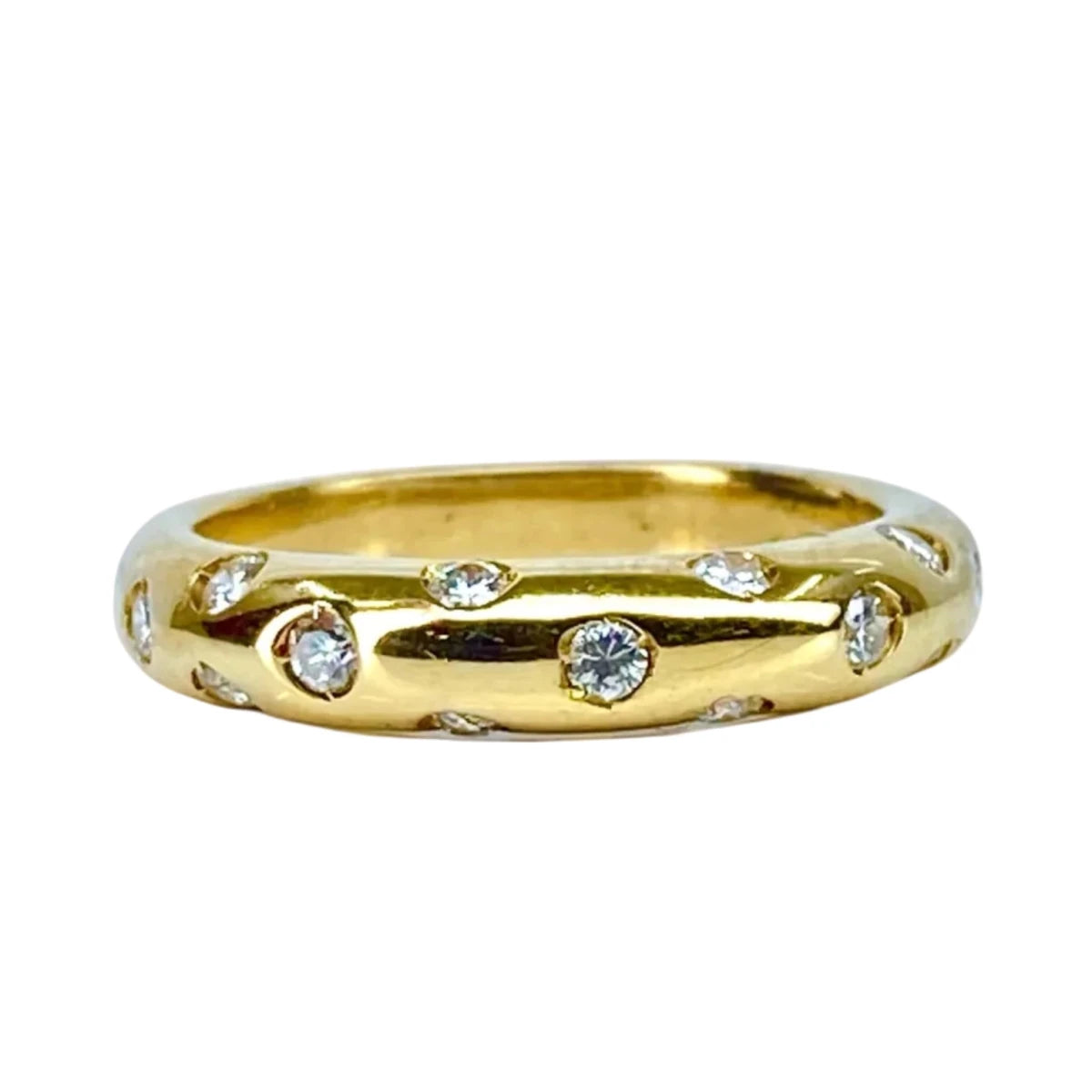 Bague Jonc en or jaune et diamants - Castafiore