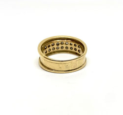 Bague Jonc en or jaune et diamants - Castafiore