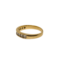 Bague Jonc en or jaune et diamants - Castafiore