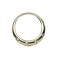 Bague Jonc en or jaune et diamants - Castafiore