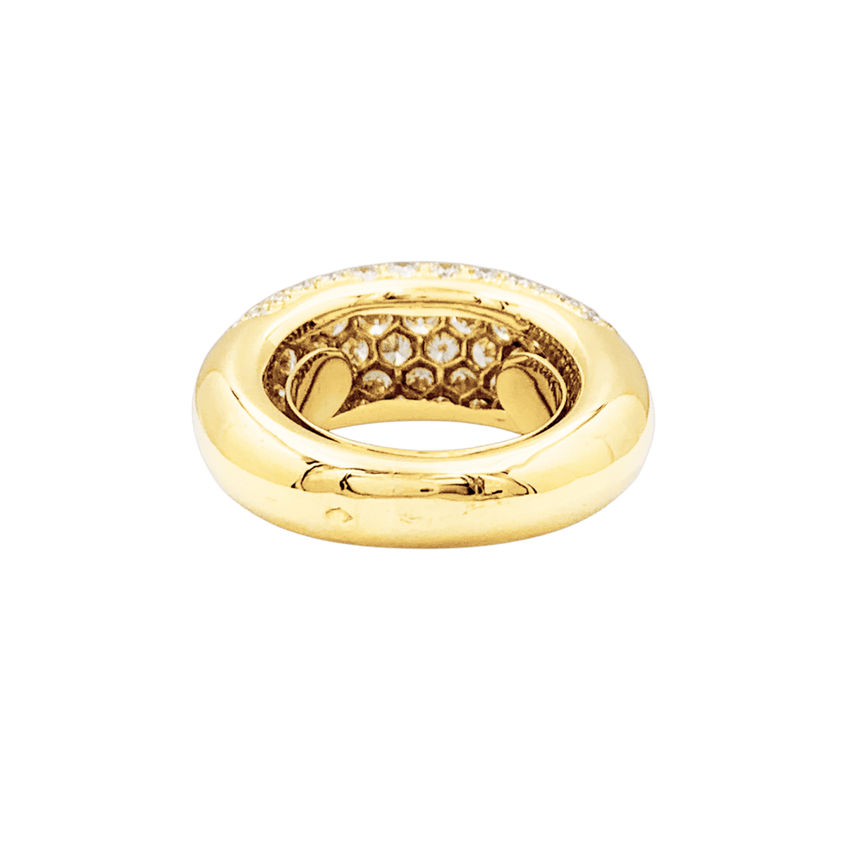 Bague Jonc en or jaune et diamants - Castafiore