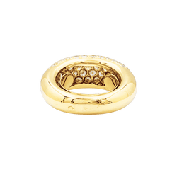 Bague Jonc en or jaune et diamants - Castafiore