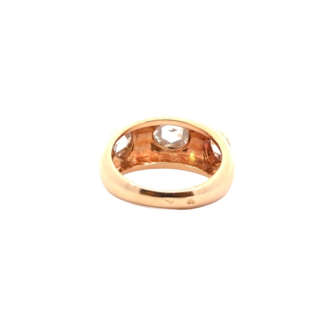 Bague jonc en or jaune et diamants - Castafiore