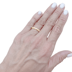 Bague Jonc en or jaune et diamants - Castafiore