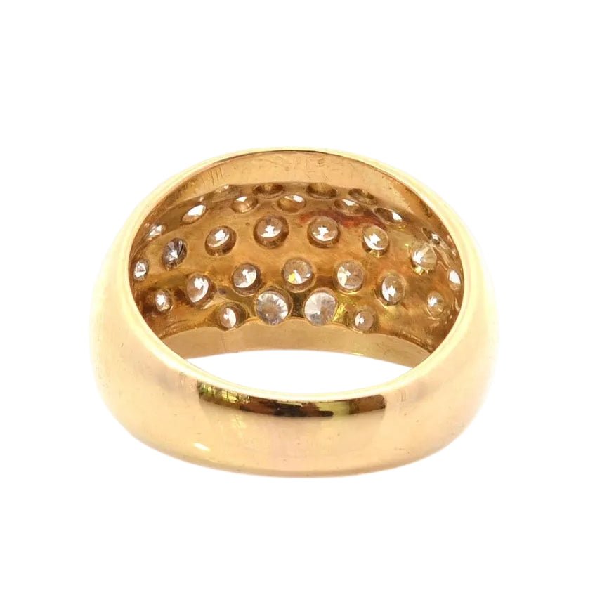 Bague Jonc en or jaune et diamants - Castafiore