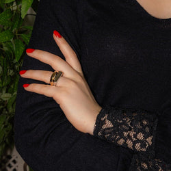 Bague Jonc en or jaune et or blanc - Castafiore