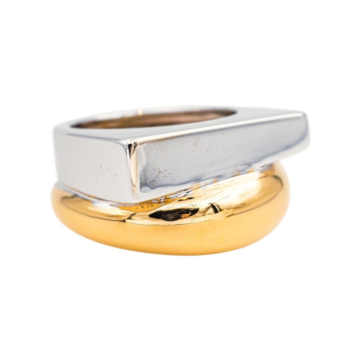 Bague Jonc en or jaune et or blanc - Castafiore