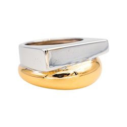 Bague Jonc en or jaune et or blanc - Castafiore