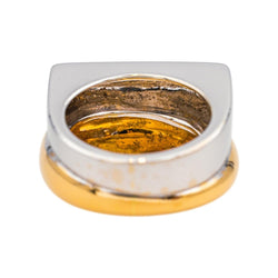 Bague Jonc en or jaune et or blanc - Castafiore
