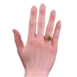 Bague Jonc en or jaune et péridot - Castafiore