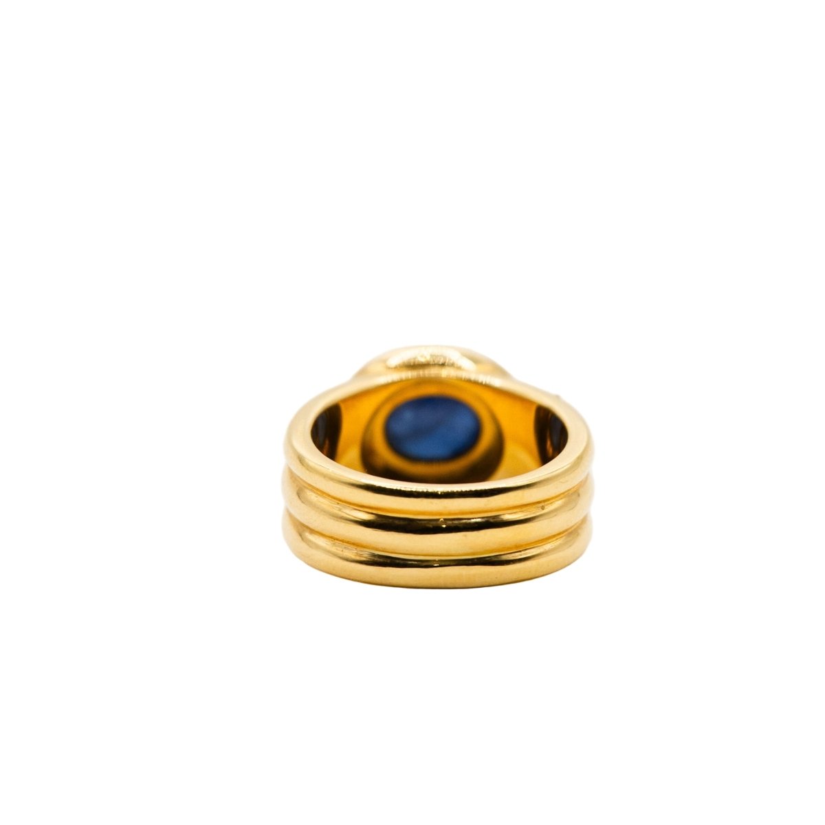 Bague Jonc en or jaune et saphir - Castafiore