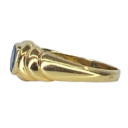 Bague Jonc en or jaune et saphir - Castafiore