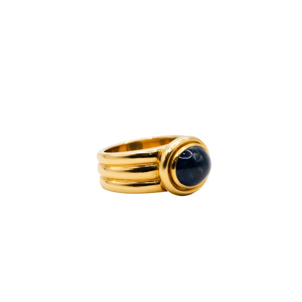 Bague Jonc en or jaune et saphir - Castafiore