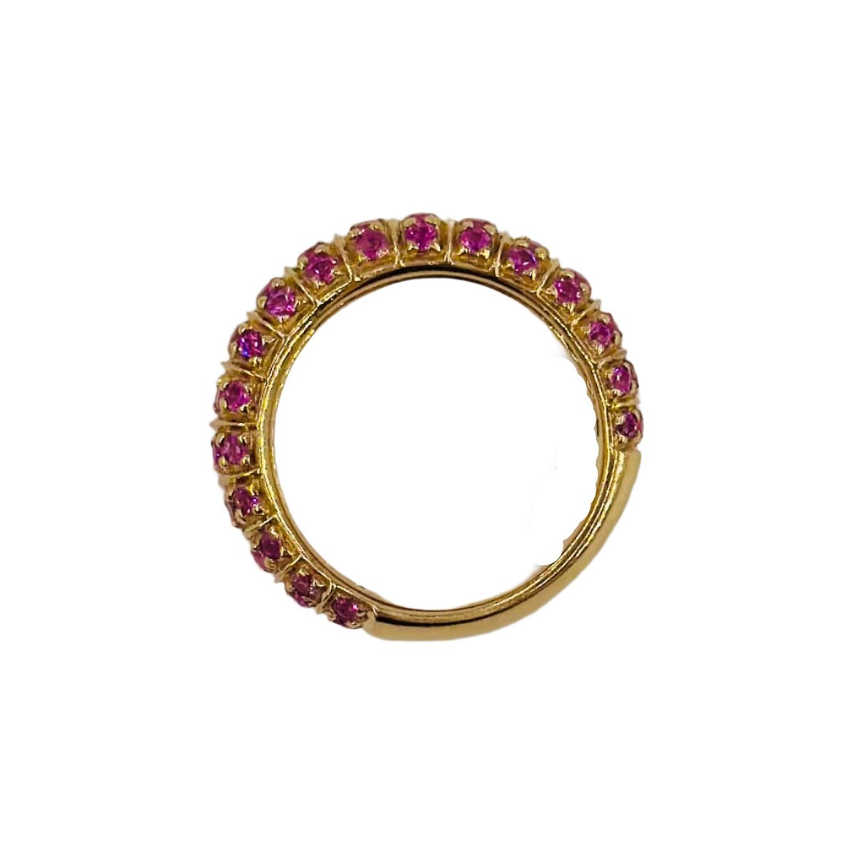 Bague Jonc en or jaune et saphirs - Castafiore