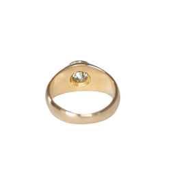 Bague Jonc en or jaune, or blanc et diamant - Castafiore