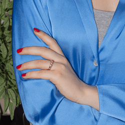 Bague Jonc en or jaune, rubis et diamants - Castafiore