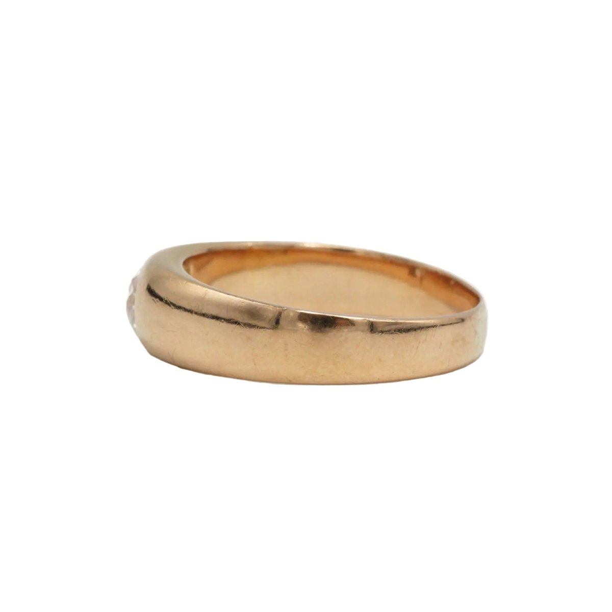 Bague Jonc en or rose et diamant - Castafiore
