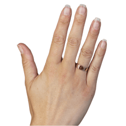 Bague Jonc en or rose et oeil de tigre - Castafiore