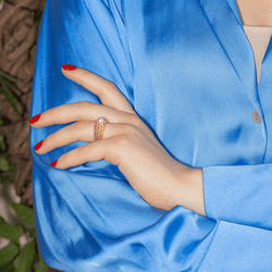 Bague Jonc FRED en or jaune et perle - Castafiore