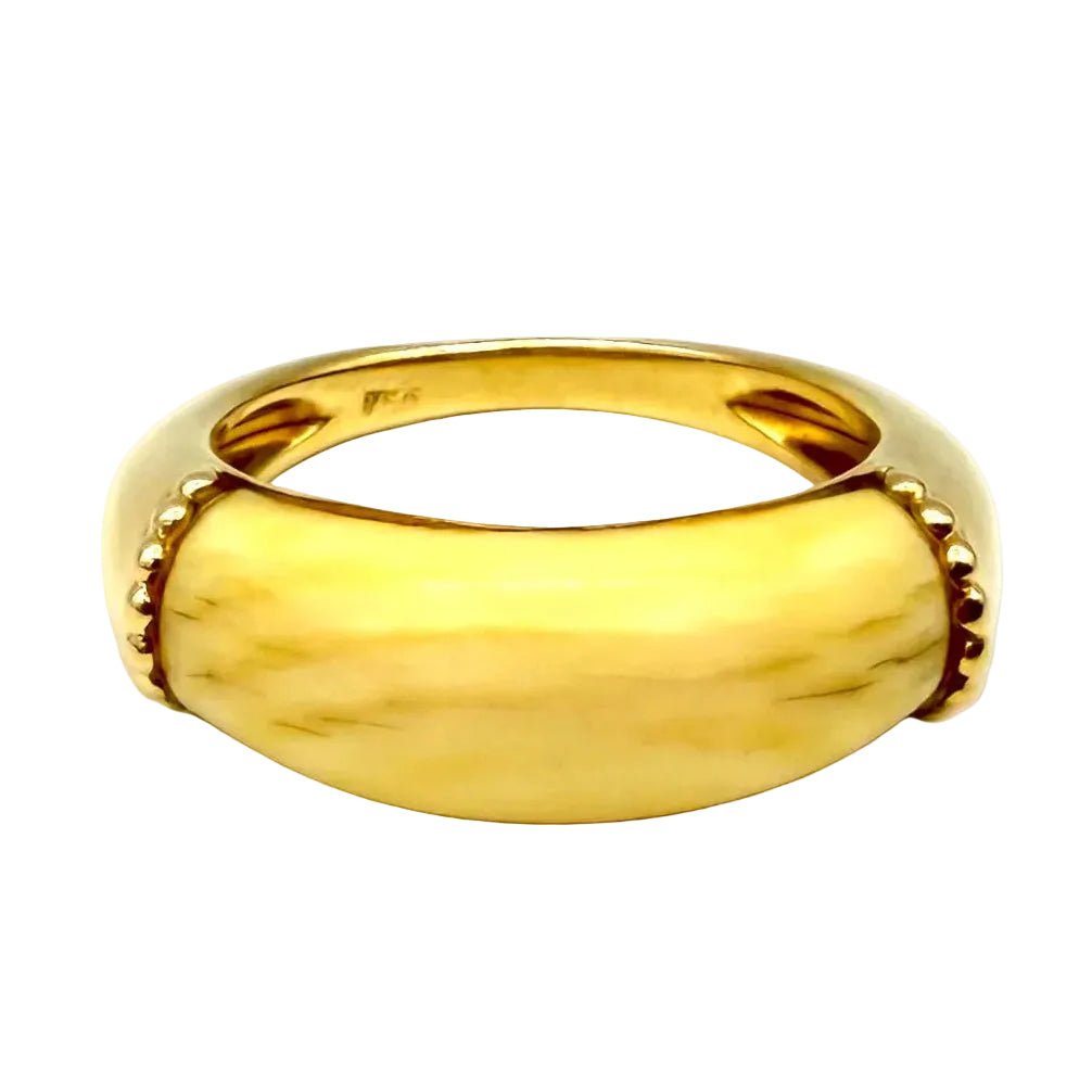 Bague Jonc JEAN ET PIERRE BELLIN en or jaune et ivoire - Castafiore