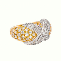 Bague Jonc Or jaune Diamant - Castafiore
