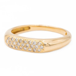 Bague Jonc Or jaune Diamant - Castafiore