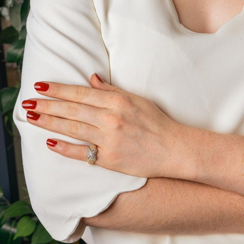 Bague Jonc Or jaune Diamant - Castafiore